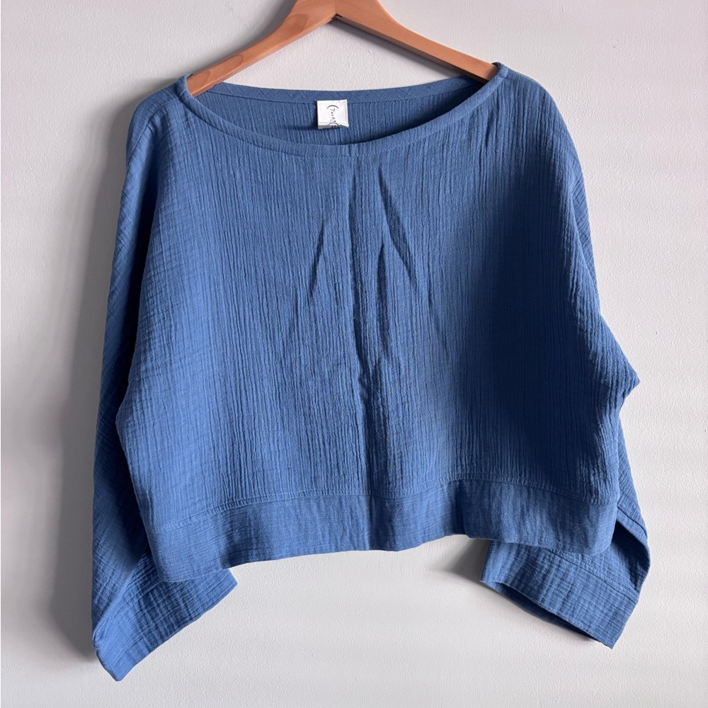 Turkish Moon, 100% Turkish cotton, boxy blouse, medium